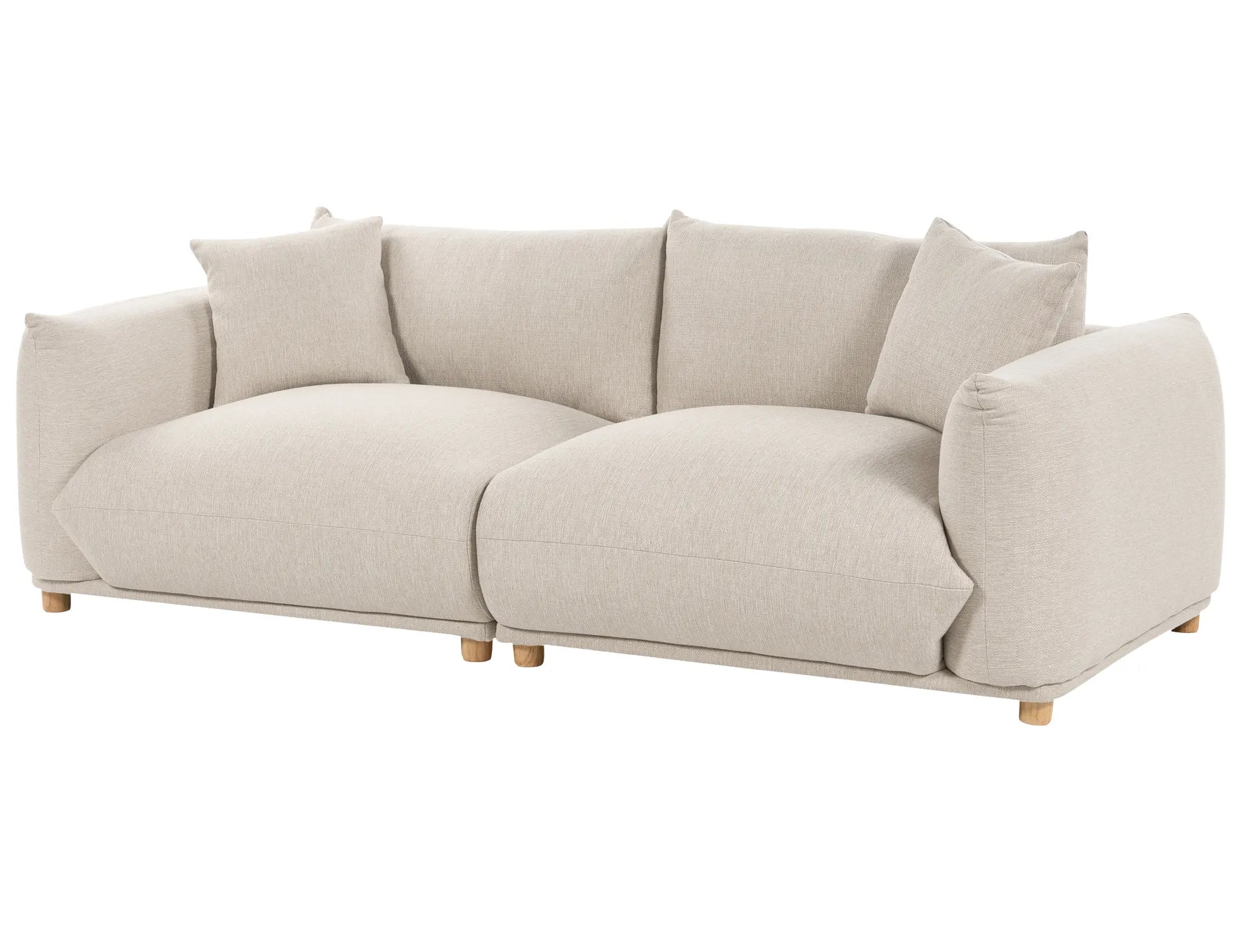 Sofa 3 Seater LUVOS Fabric Light Beige