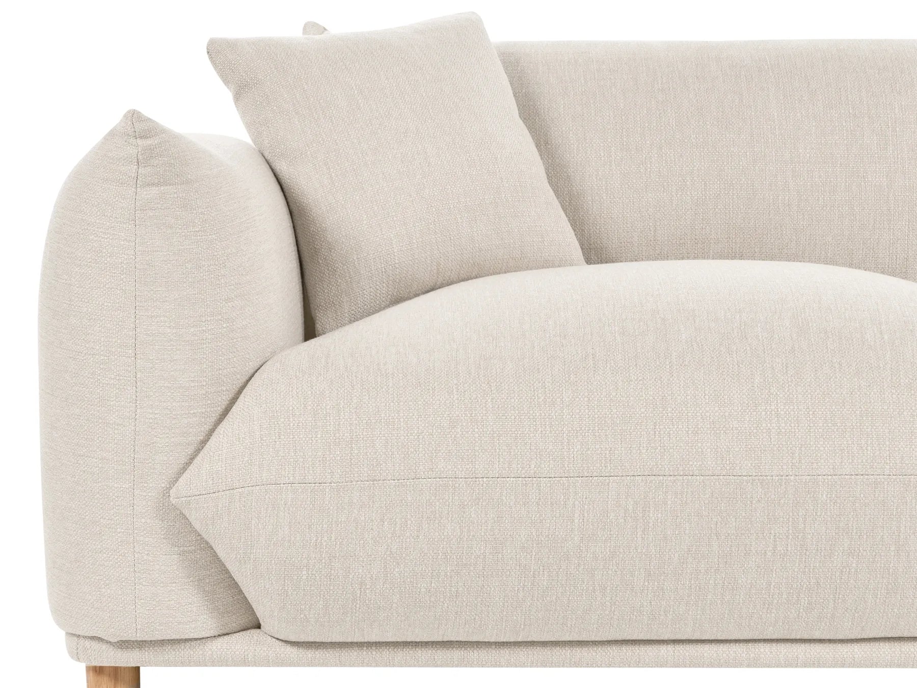 Sofa 3 Seater LUVOS Fabric Light Beige