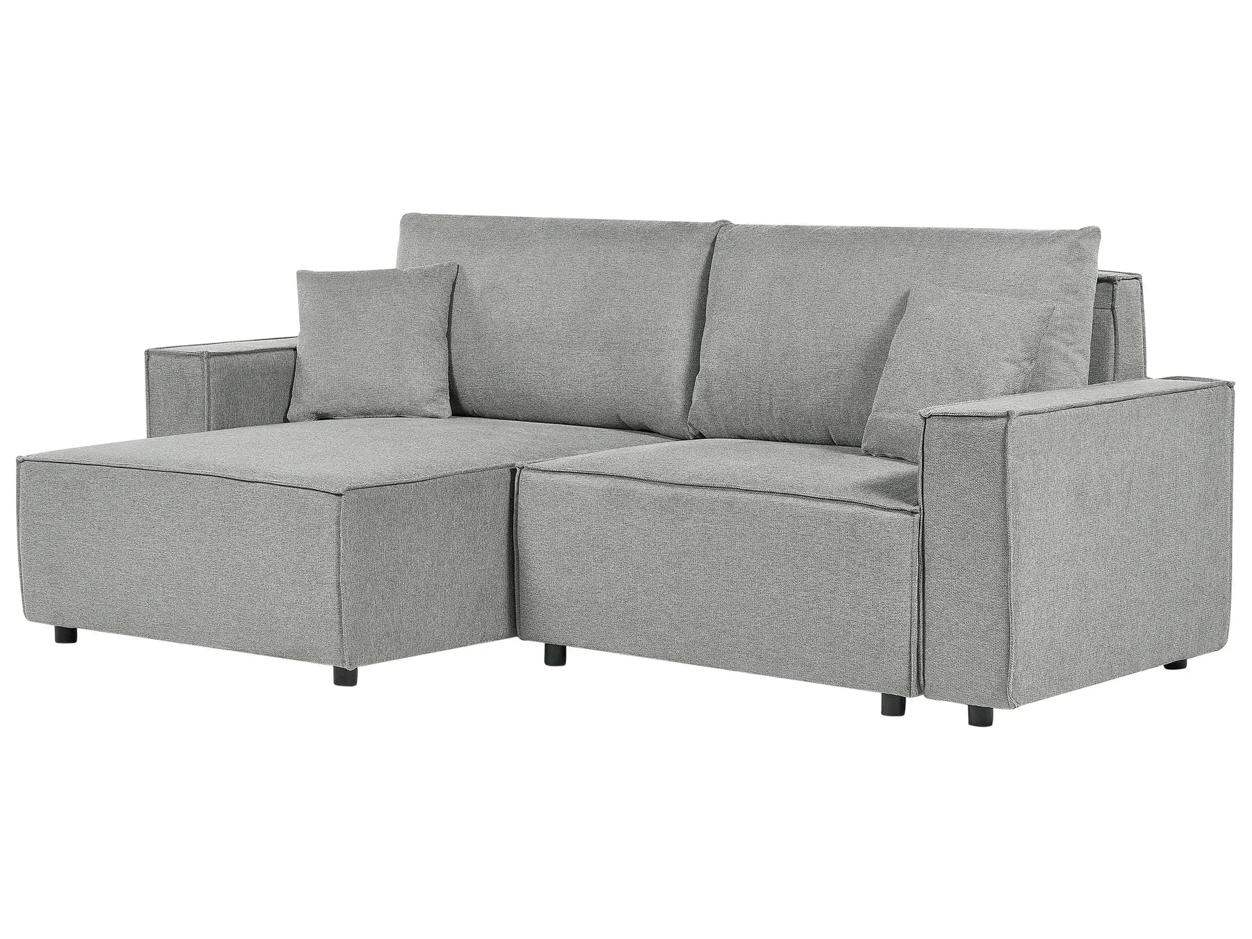 Corner Sofa Bed 3 Seater KARILA Fabric Grey with Storage Right Hand