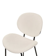 Set of 2 Bar Chairs LUANA Boucle White