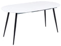 Extending Dining Table STAVERTON White 120/160 cm 80 cm