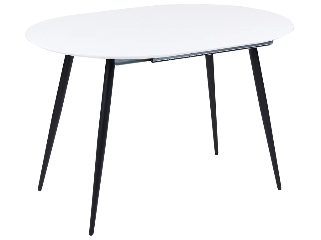 Extending Dining Table STAVERTON White 120/160 cm 80 cm
