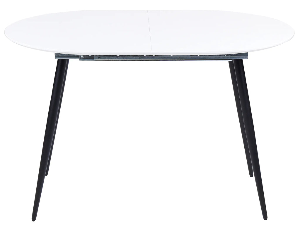 Extending Dining Table STAVERTON White 120/160 cm 80 cm