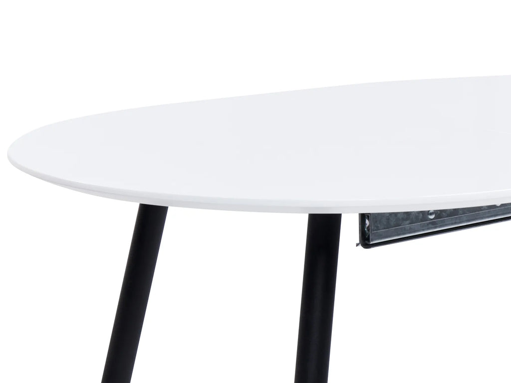 Extending Dining Table STAVERTON White 120/160 cm 80 cm