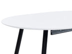 Extending Dining Table STAVERTON White 120/160 cm 80 cm