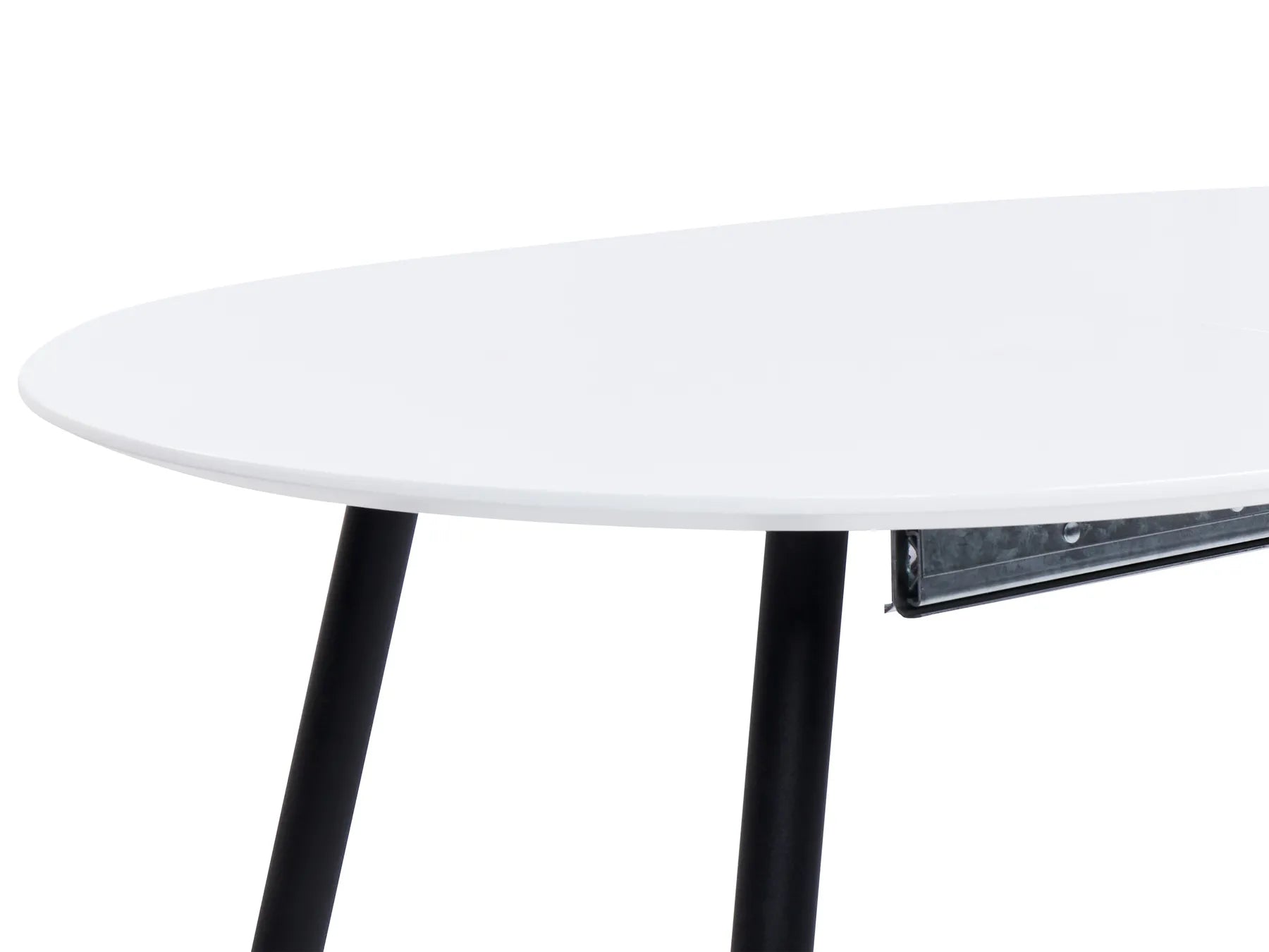 Extending Dining Table STAVERTON White 120/160 cm 80 cm