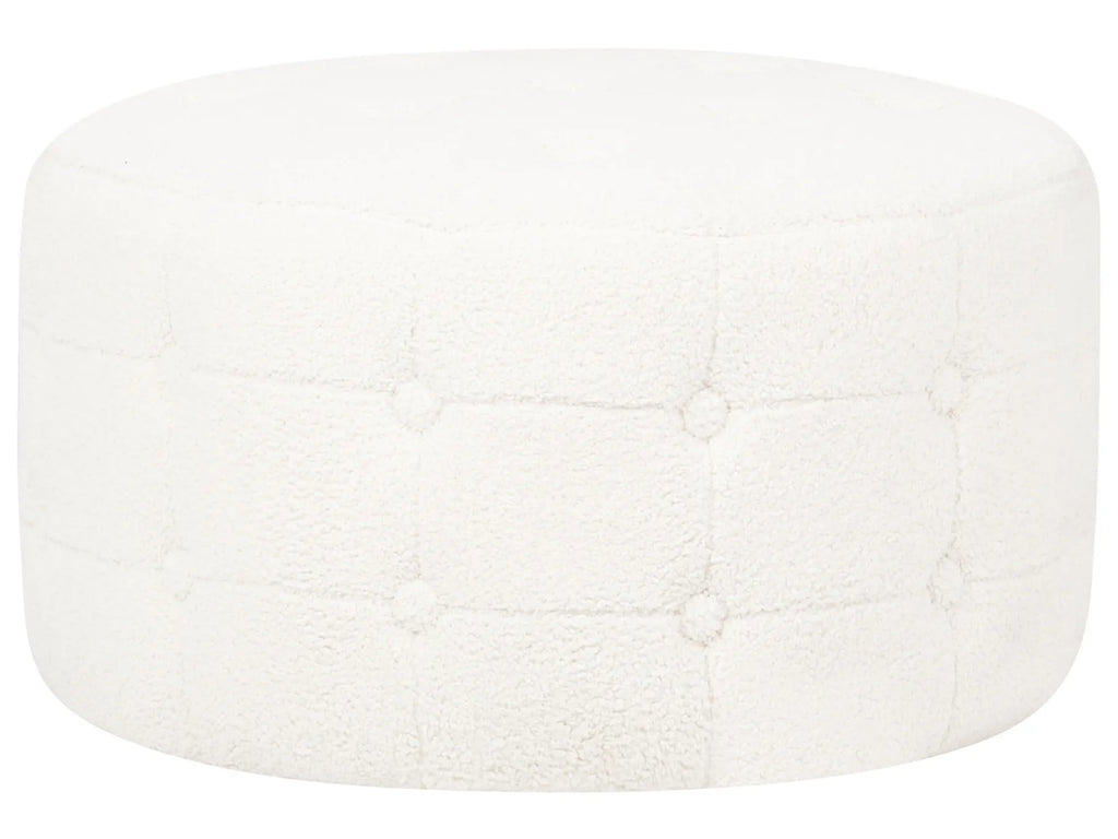 Pouffe TAMPA Boucle White