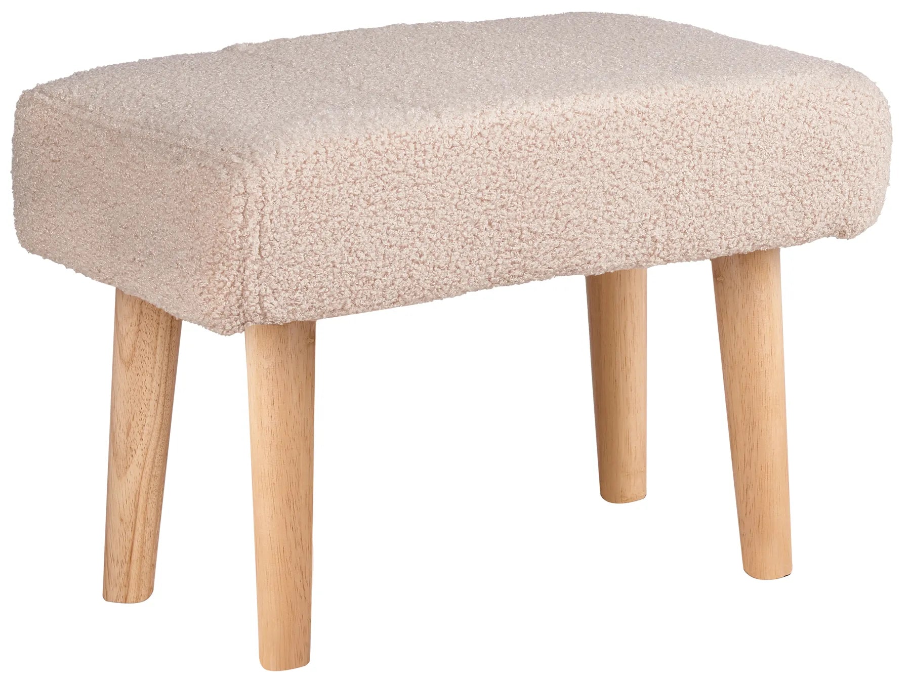 Footstool TAKOMA Boucle Light Beige