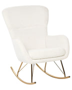 Rocking Chair ANASET Boucle White