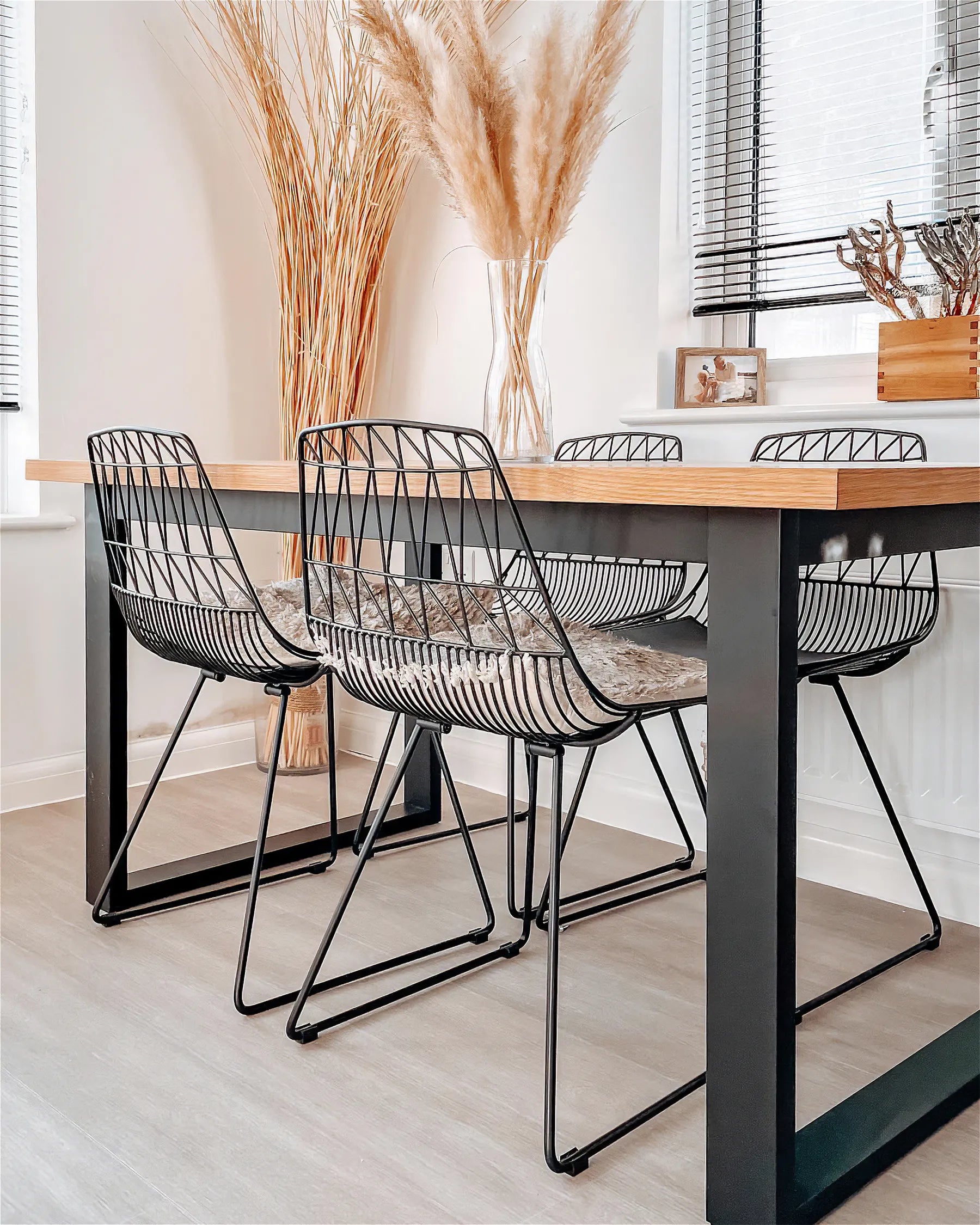 Set of 2 Dining Chairs HARLAN Metal Black