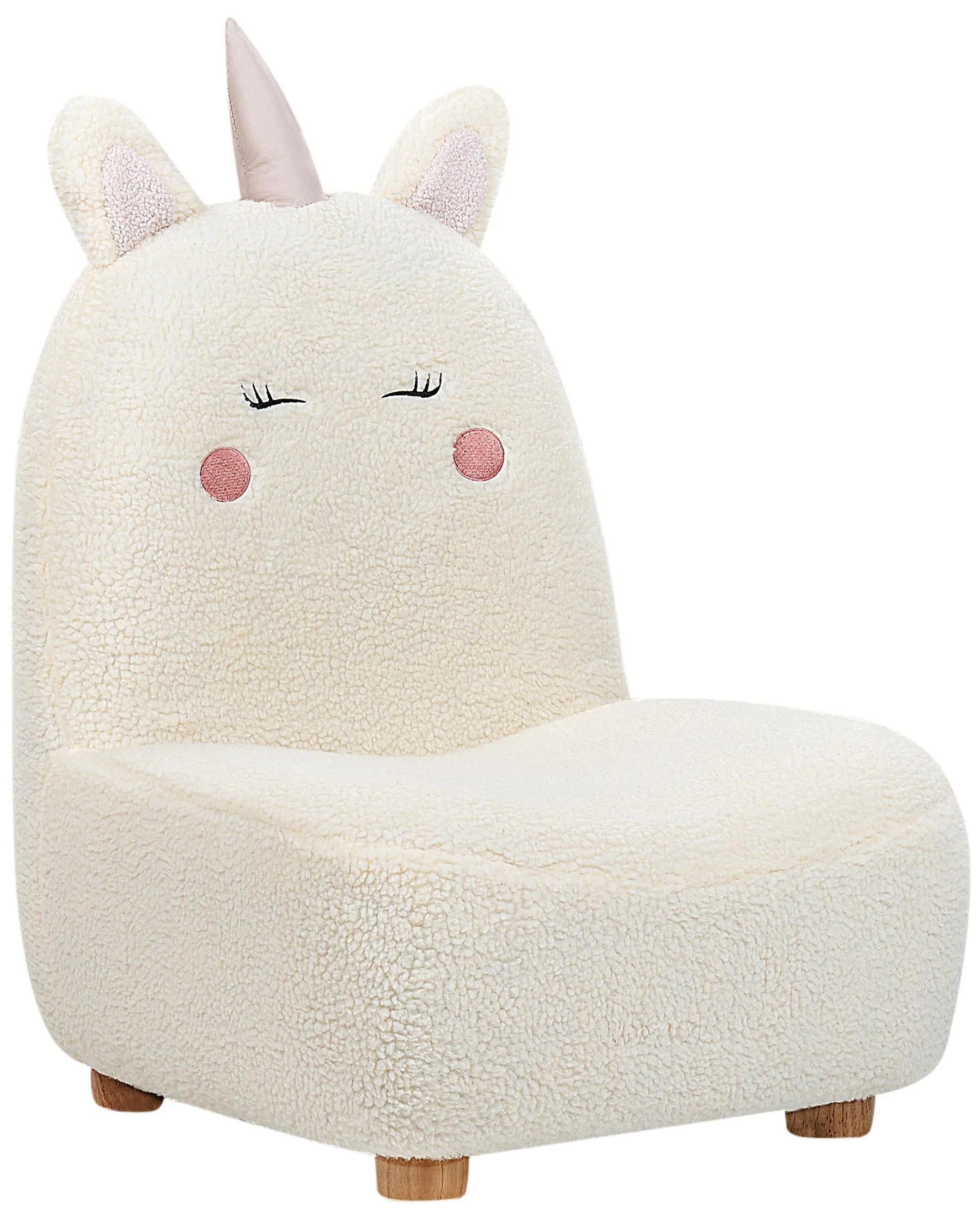 Kids Armchair Unicorn LULEA Boucle Off-White