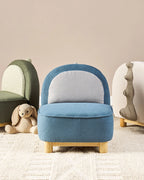 Kids Armchair Dinosaur FABORG Fabric Blue