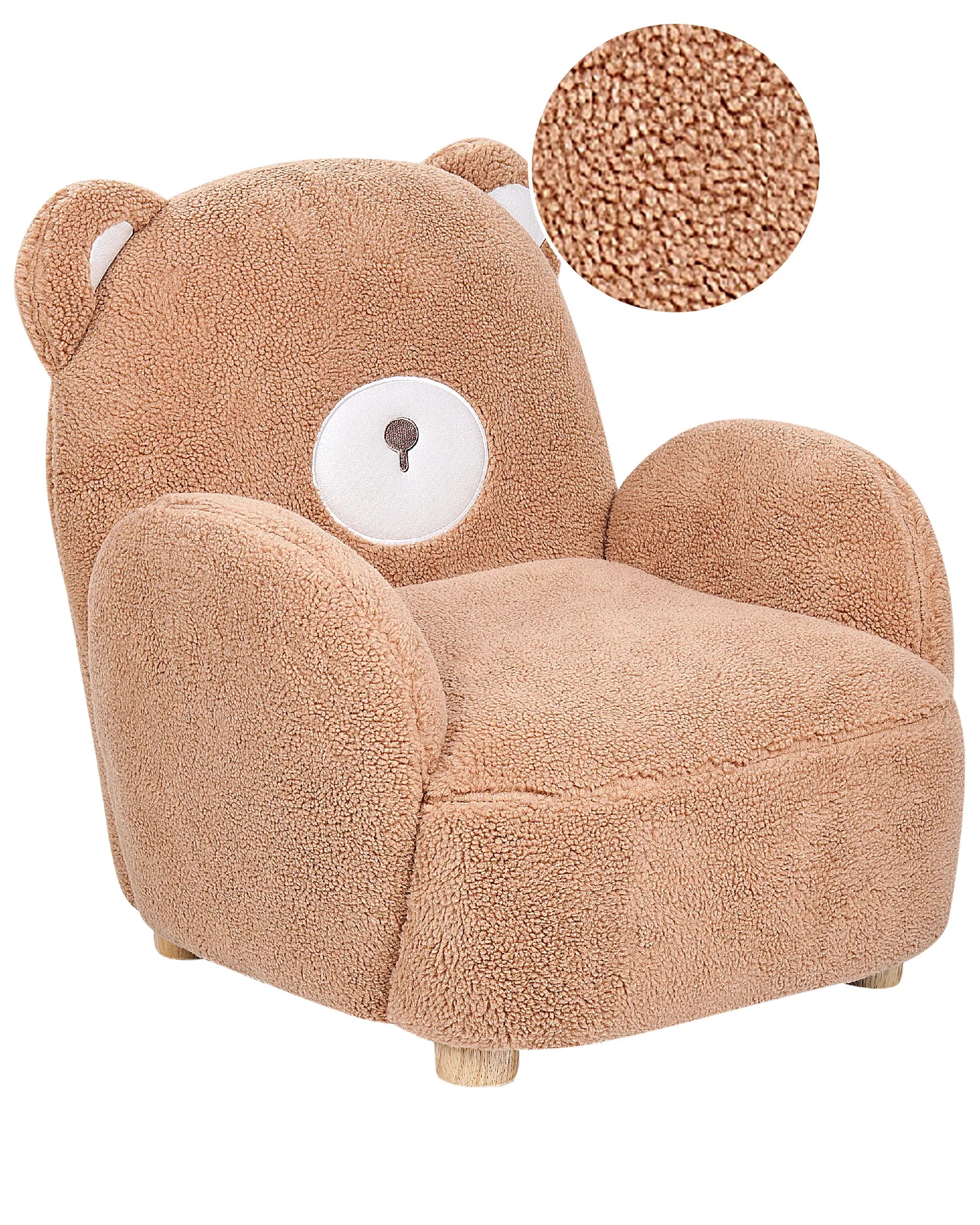 Kids Armchair Teddy Bear BOO Boucle Brown