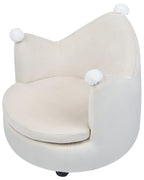 Kids Armchair Crown VEGA Velvet Light Beige