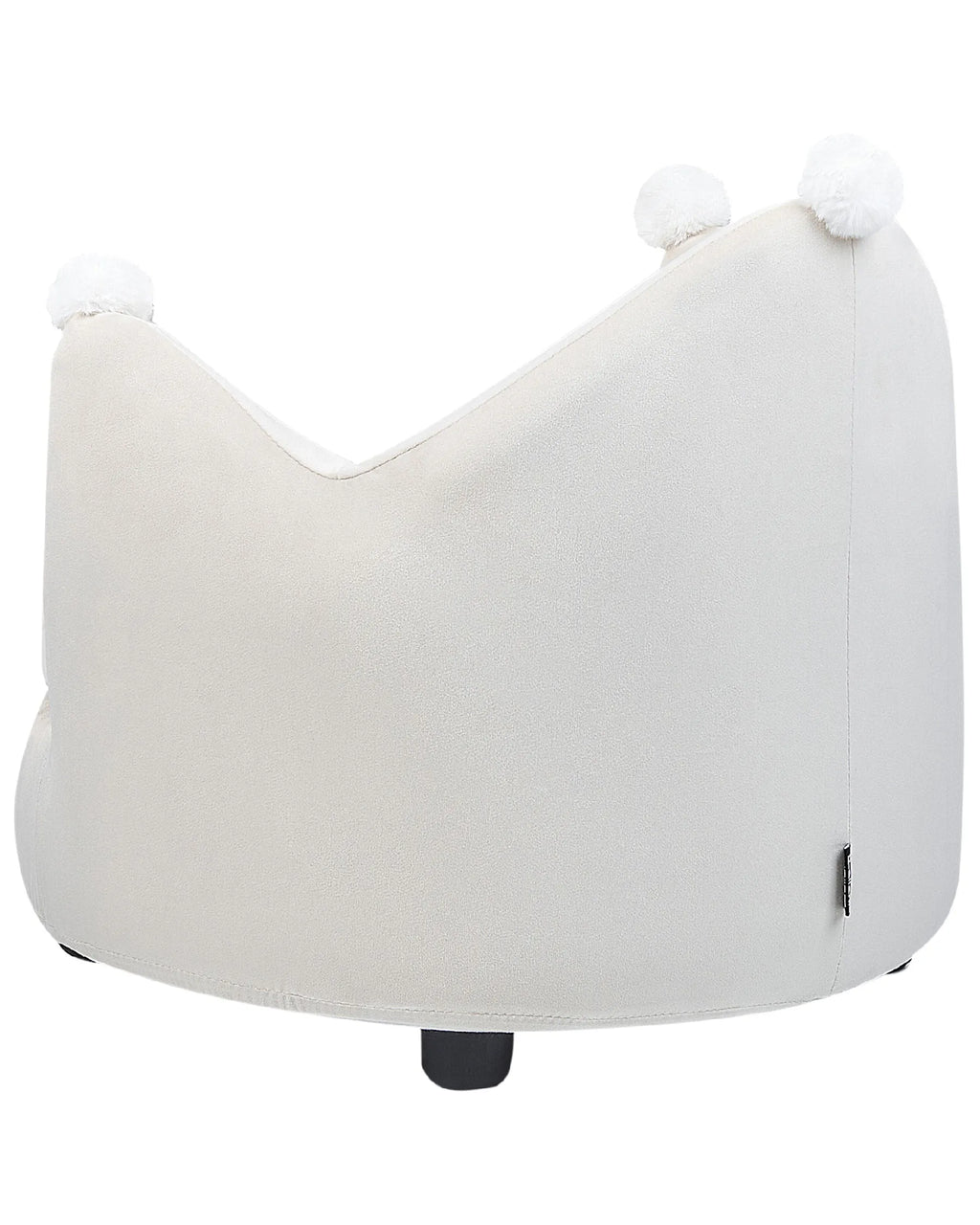 Kids Armchair Crown VEGA Velvet Light Beige