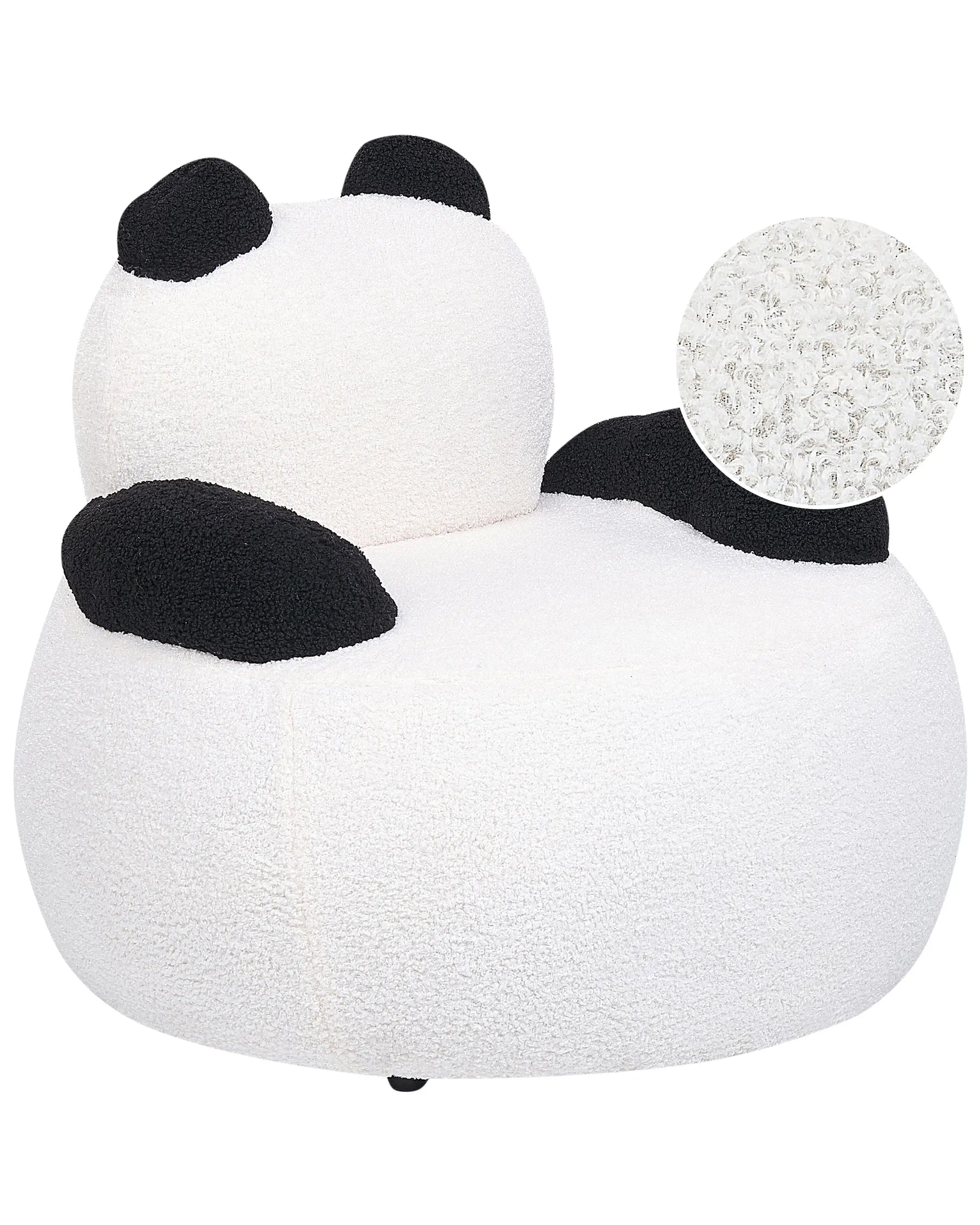 Kids Armchair Panda VIBY Boucle White