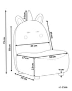 Kids Armchair Unicorn LULEA Boucle Pastel Pink