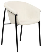 Set of 2 Dining Chairs AMES Boucle Off-White