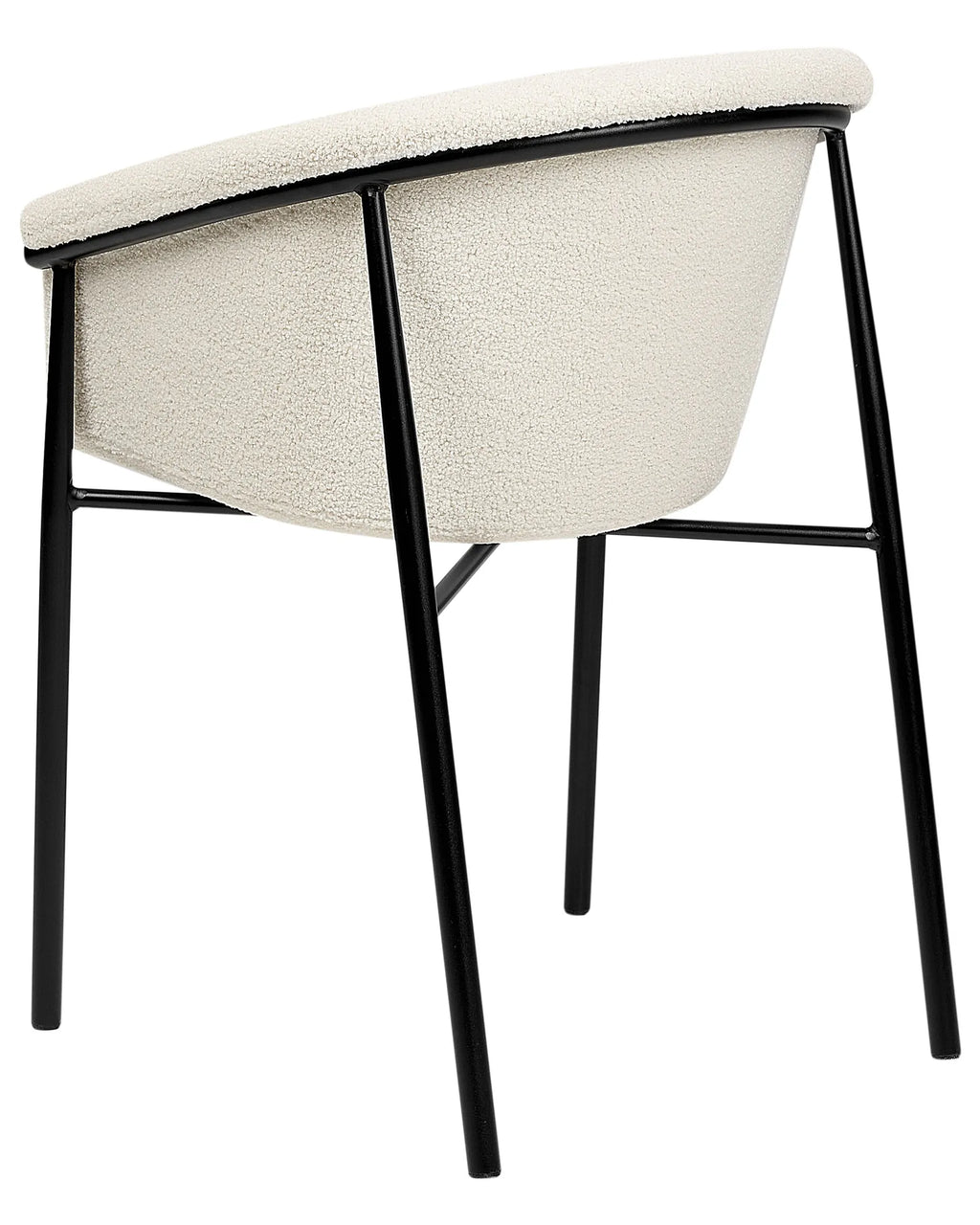 Set of 2 Dining Chairs AMES Boucle Off-White