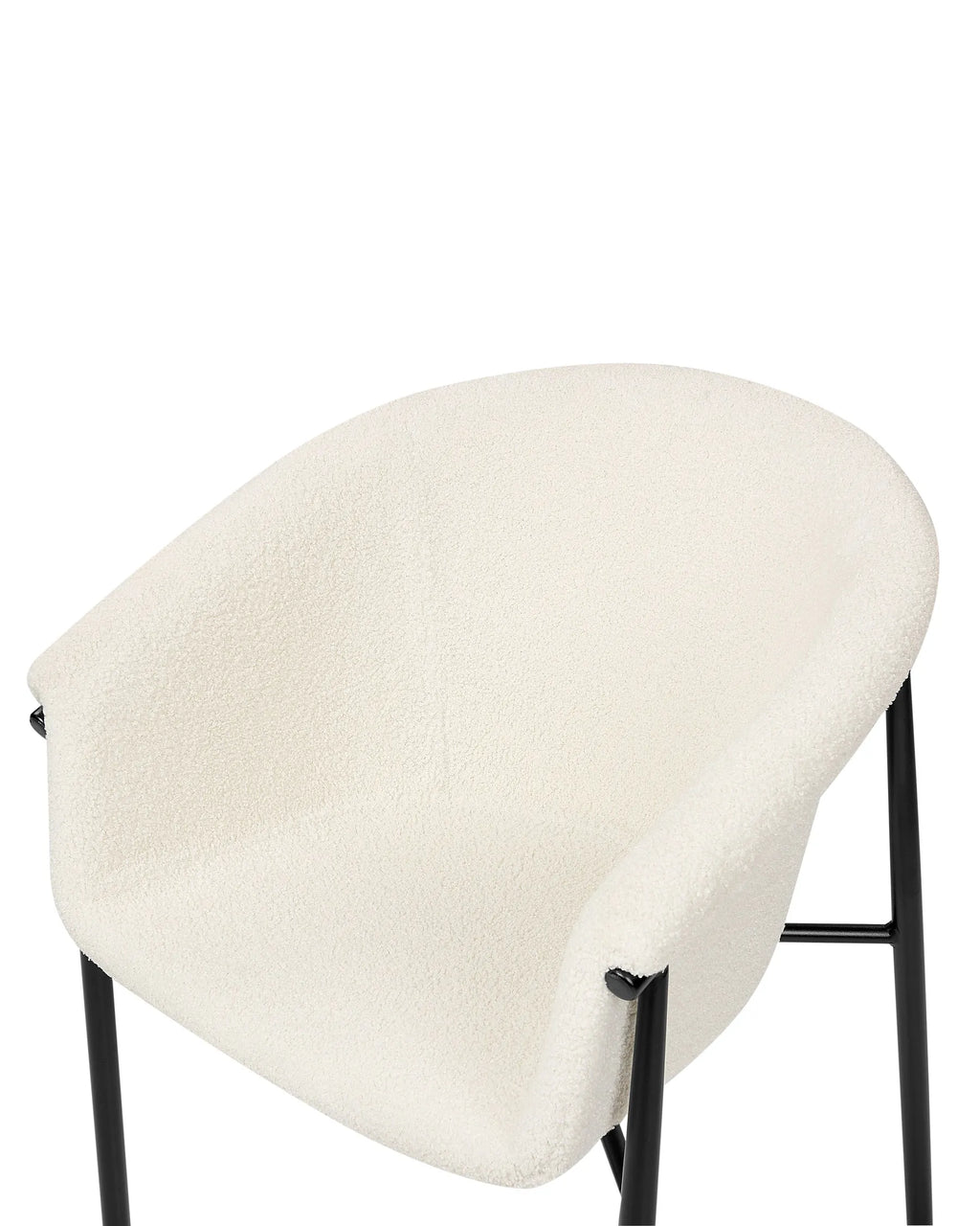 Set of 2 Dining Chairs AMES Boucle Off-White