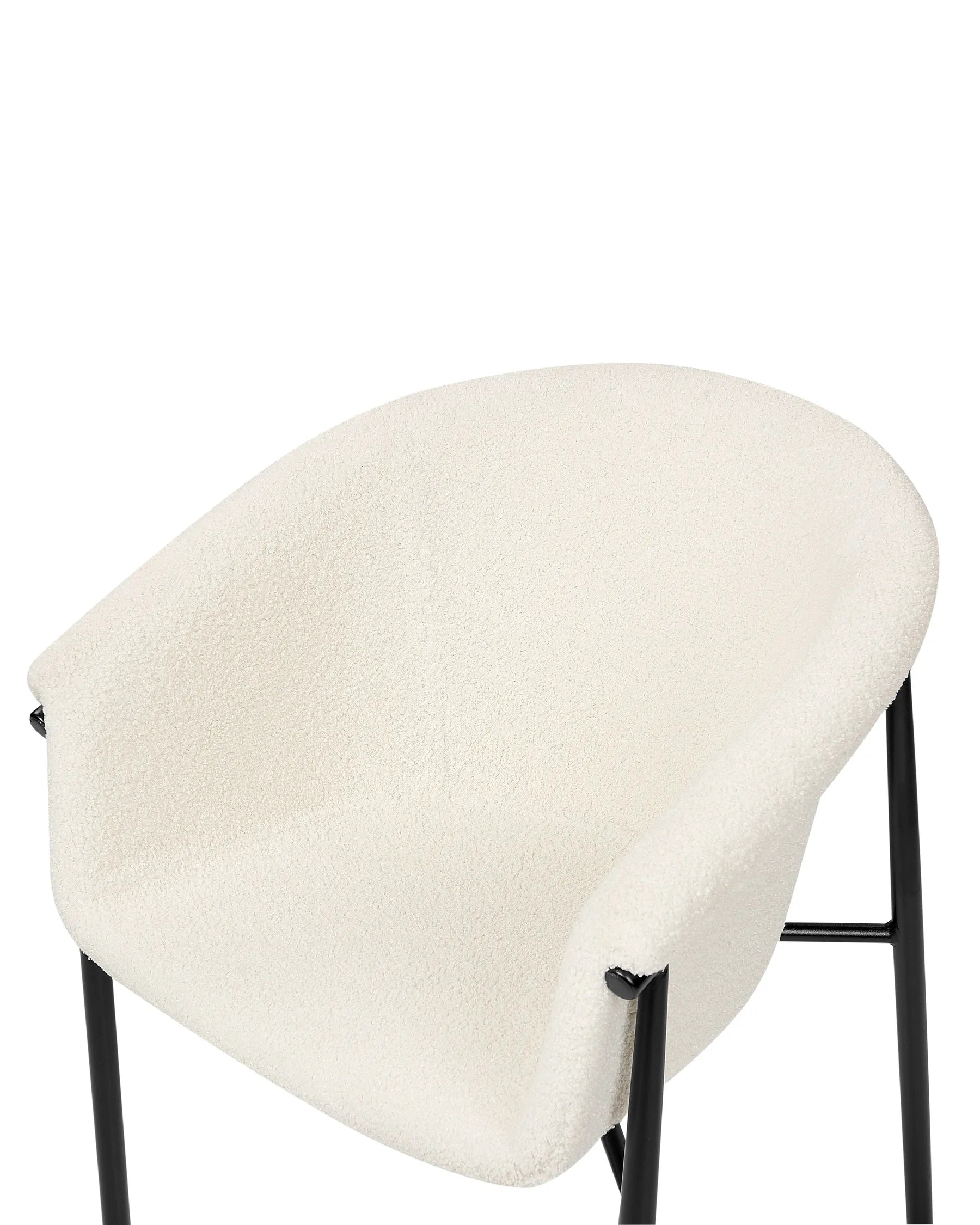 Set of 2 Dining Chairs AMES Boucle Off-White