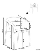 Set of 2 Dining Chairs AMES Boucle Taupe