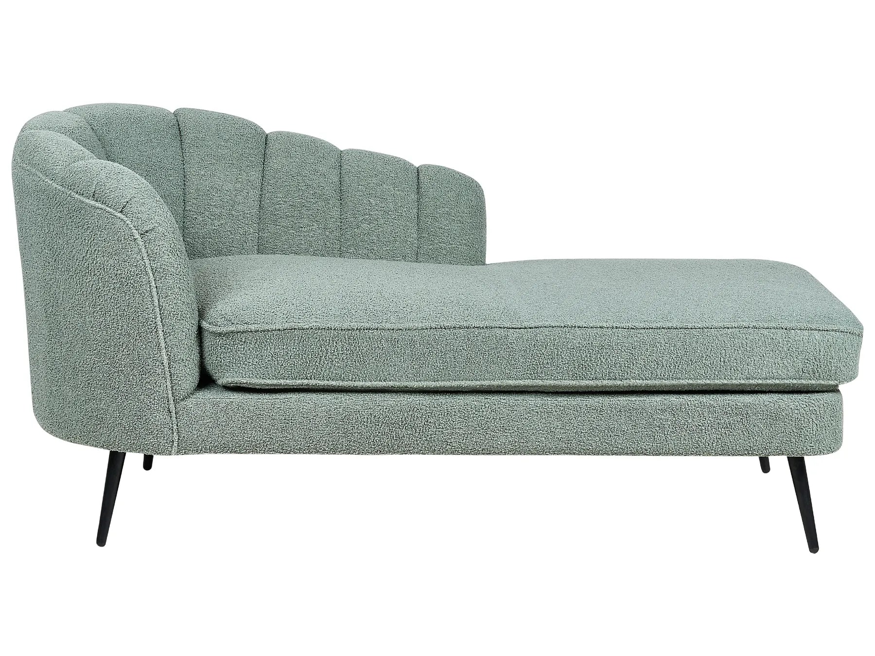 Left-Hand Chaise Lounge ALLIER Boucle Green