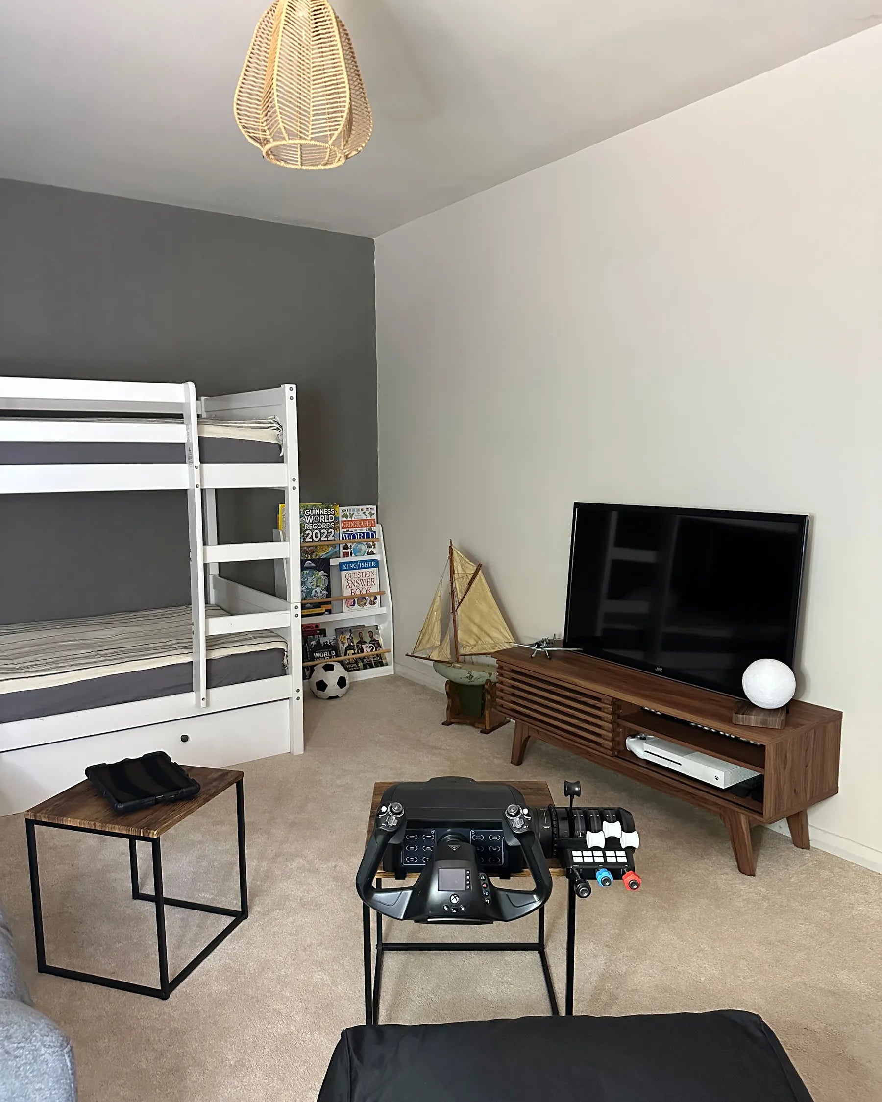 Set of 2 Side Tables DENNY Dark Brown