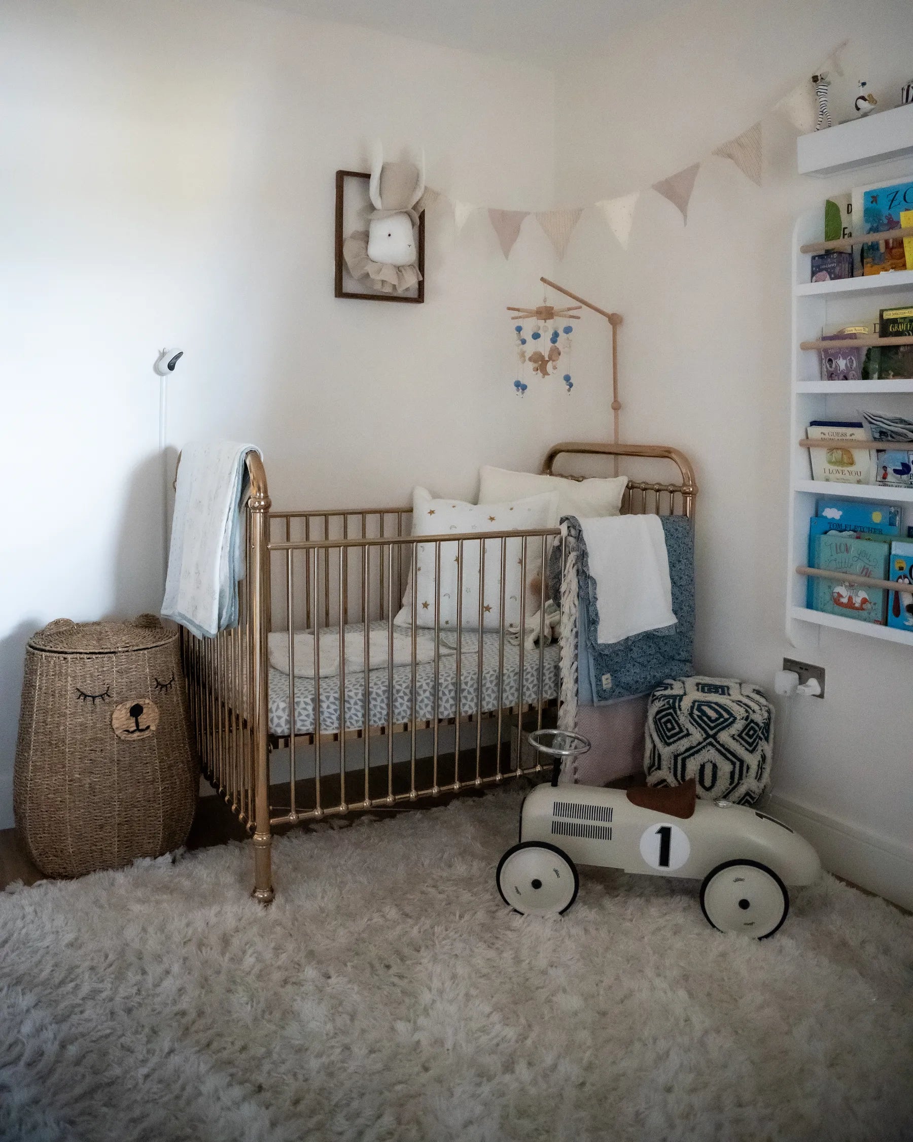 Footstool AGRA Wool White