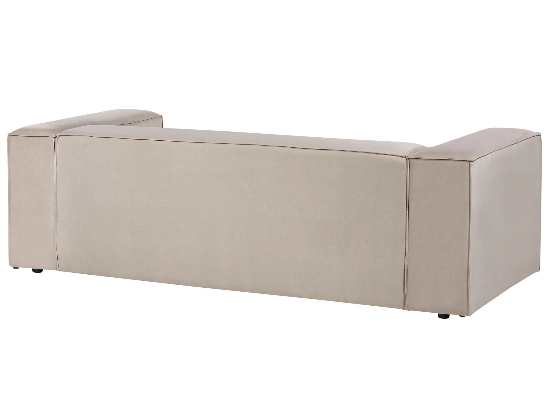 Corner Sofa 2 Seater VERNON Velvet Taupe Left Hand