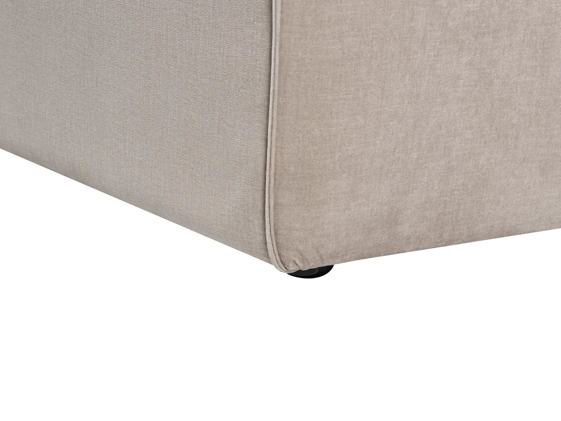 Corner Sofa 2 Seater VERNON Velvet Taupe Left Hand