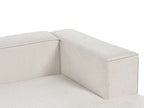 Corner Sofa 2 Seater VERNON Fabric Light Beige Right Hand