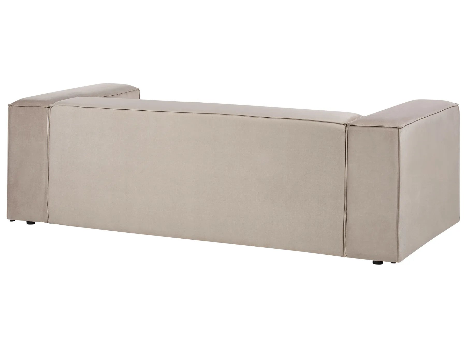 Corner Sofa 2 Seater VERNON Velvet Taupe Right Hand