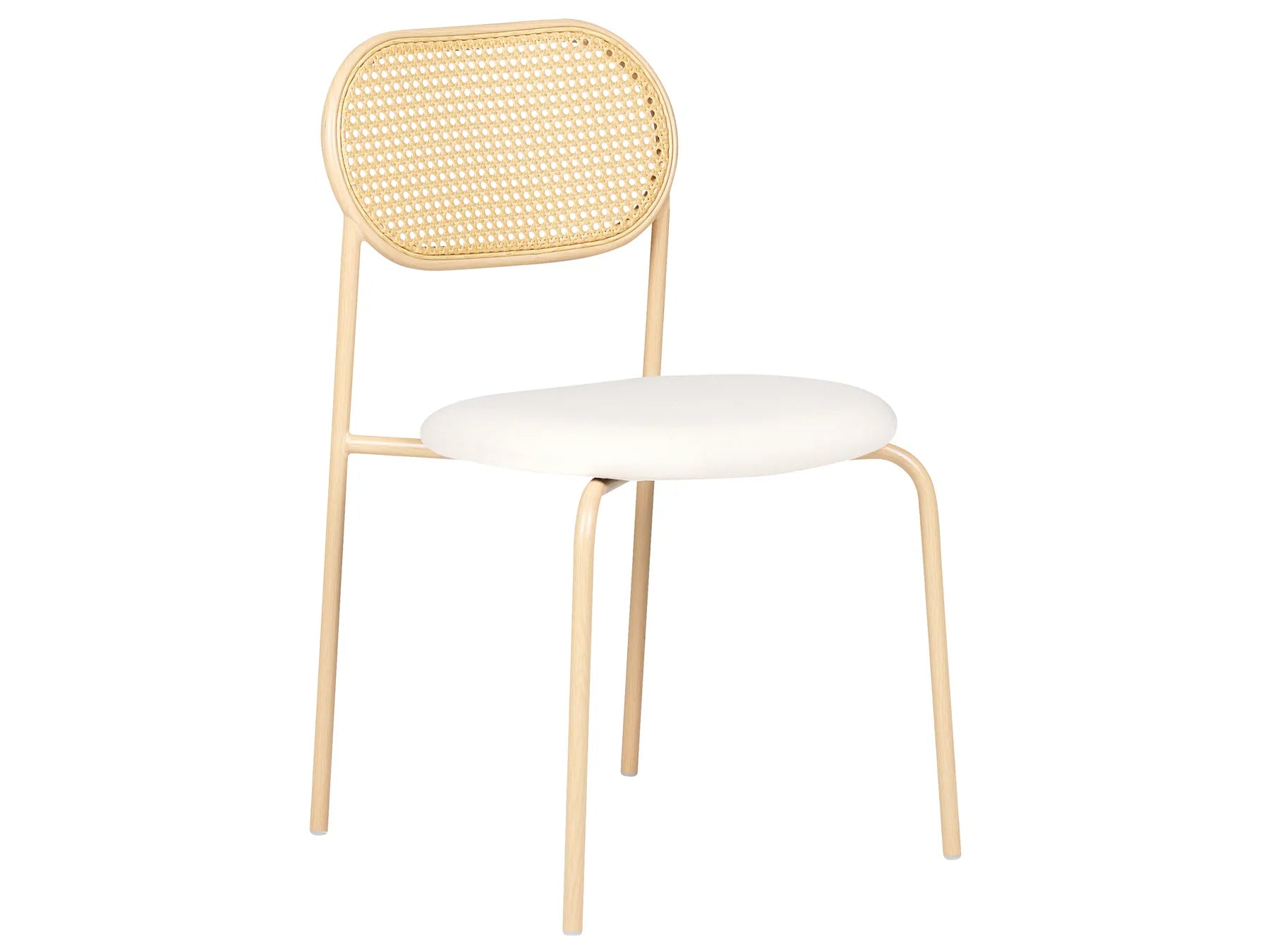 Set of 2 Dining Chairs ADAVER Metal Light Brown