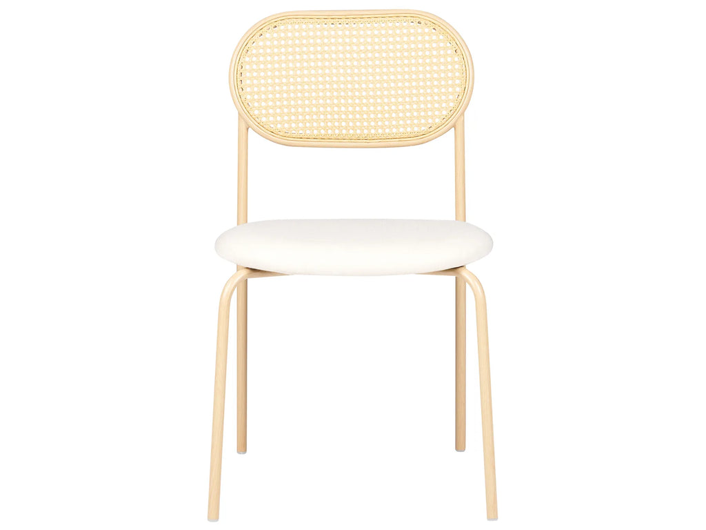 Set of 2 Dining Chairs ADAVER Metal Light Brown