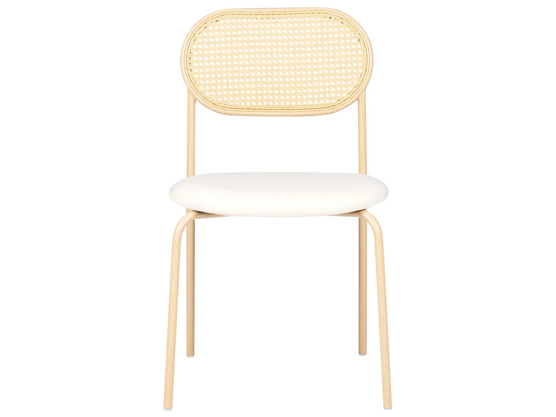 Set of 2 Dining Chairs ADAVER Metal Light Brown