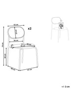 Set of 2 Dining Chairs ADAVER Metal Black