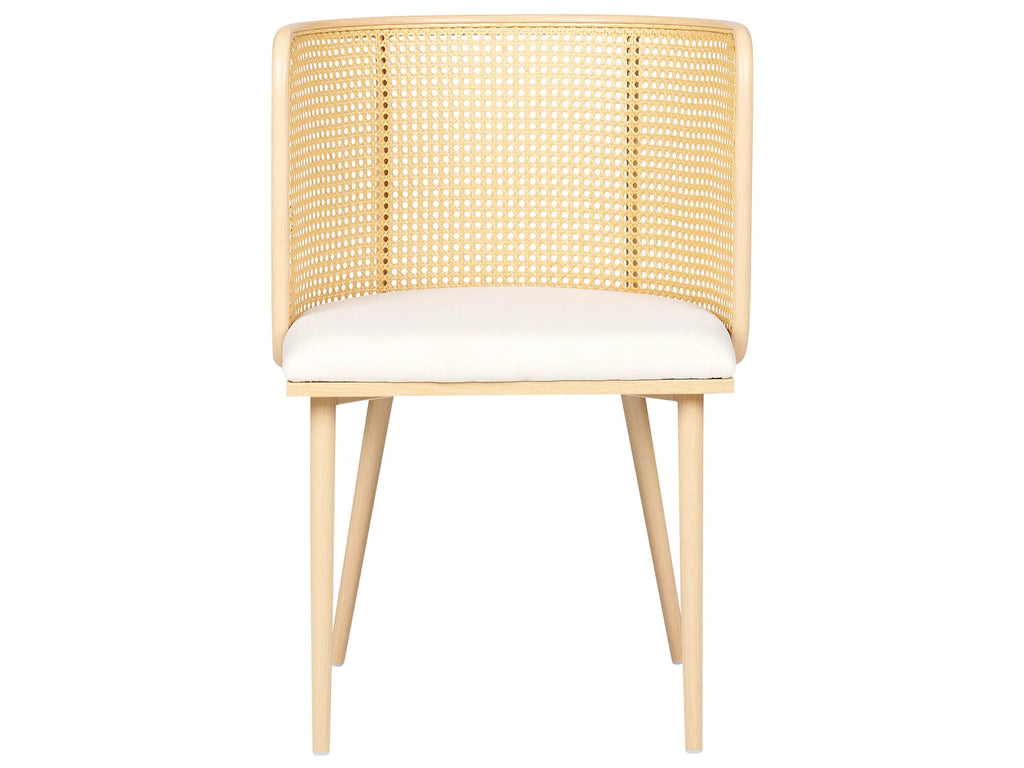 Set of 2 Dining Chairs Metal Light Brown