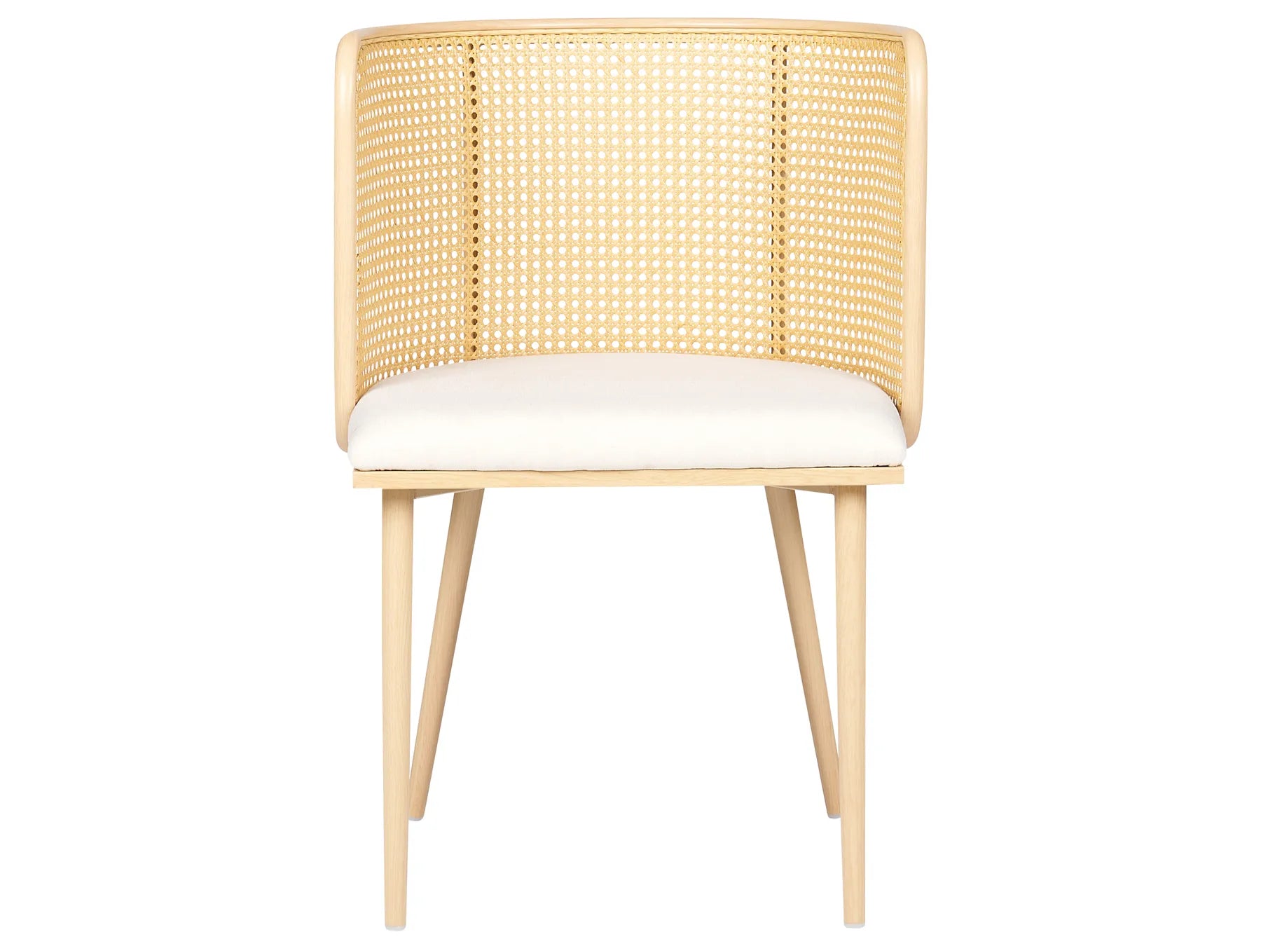 Set of 2 Dining Chairs Metal Light Brown