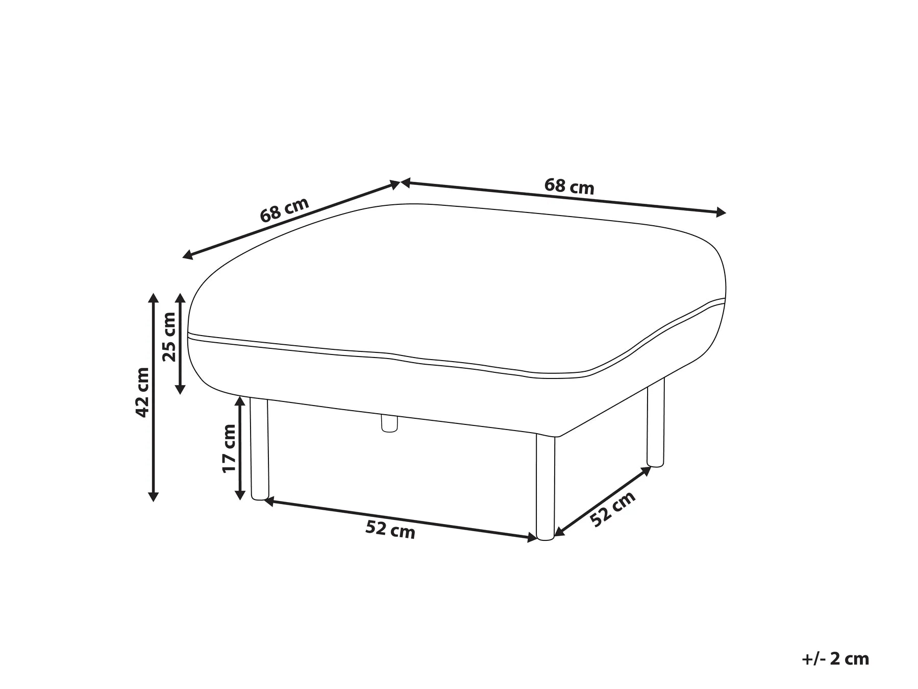 Ottoman TONSBERG Boucle White