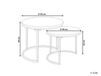 Set of 2 Coffee Tables CLATON Brown