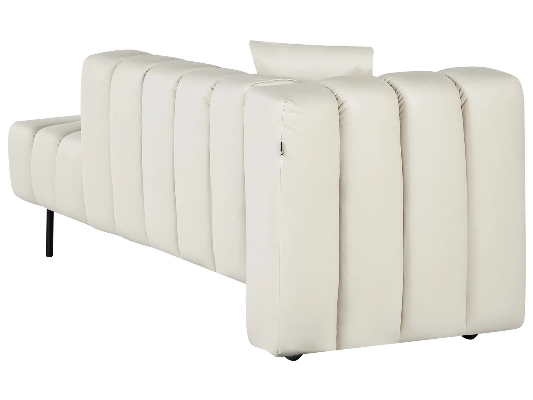 Left-Hand Chaise Lounge LANNILS Faux Leather Off-White