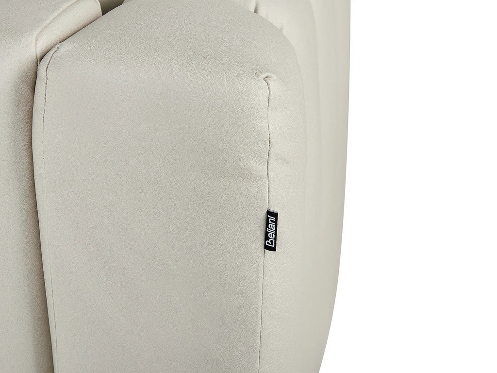 Left-Hand Chaise Lounge LANNILS Faux Leather Off-White