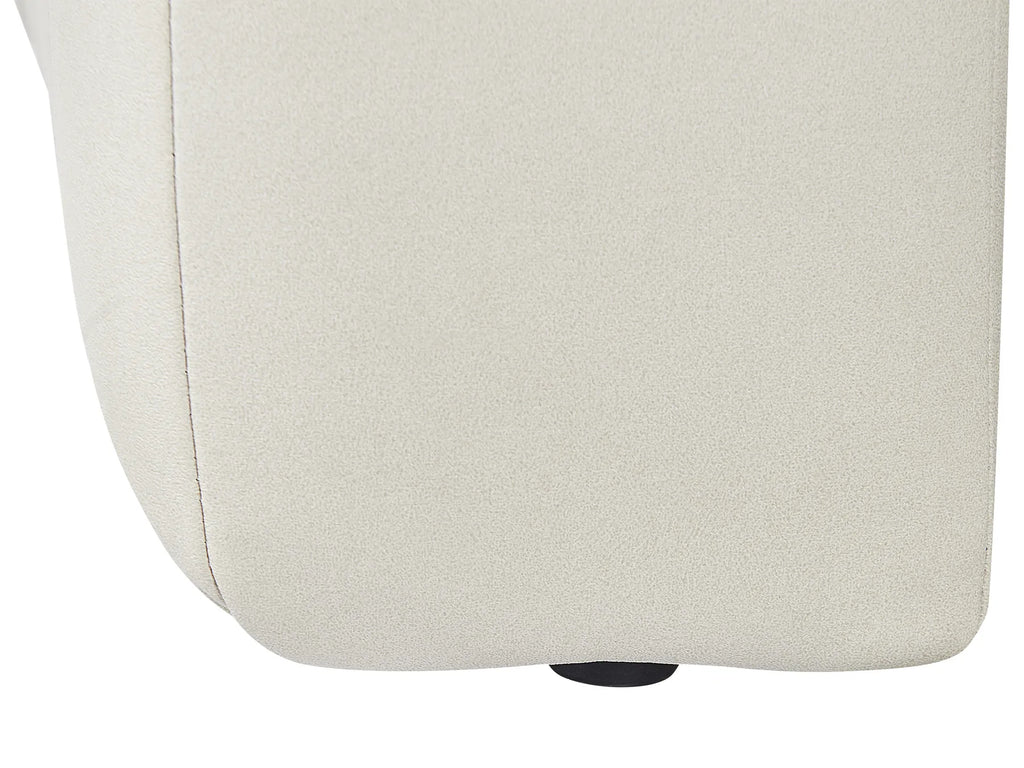 Left-Hand Chaise Lounge LANNILS Faux Leather Off-White