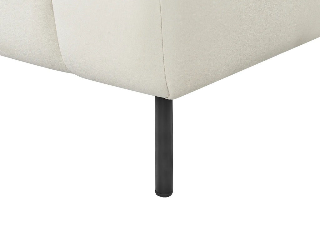 Left-Hand Chaise Lounge LANNILS Faux Leather Off-White