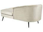 Left-Hand Chaise Lounge ALLIER Velvet Beige