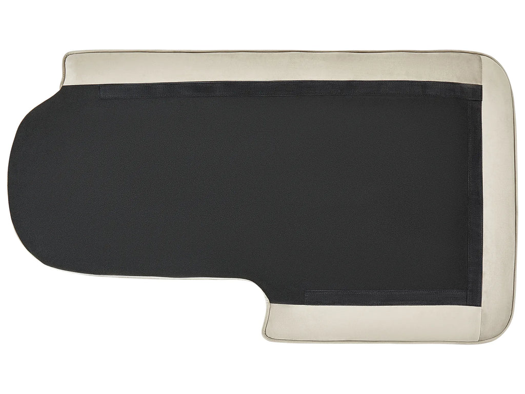 Left-Hand Chaise Lounge ALLIER Velvet Beige