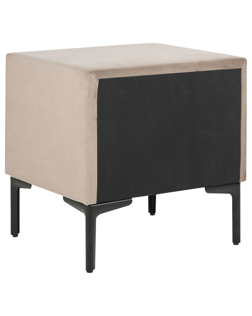 2 Drawer Bedside Table SEZANNE Velvet Taupe