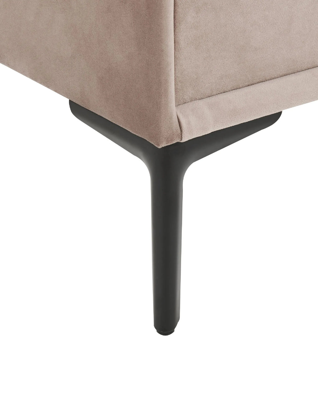 2 Drawer Bedside Table SEZANNE Velvet Taupe