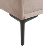 2 Drawer Bedside Table SEZANNE Velvet Taupe